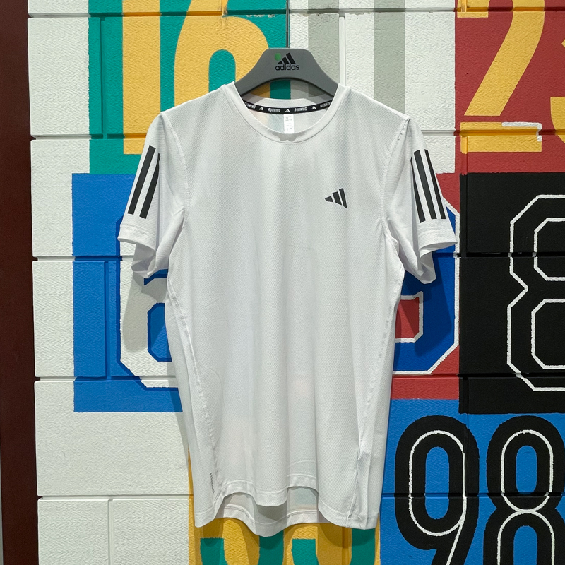 阿迪达斯运动上衣跑步短袖T恤