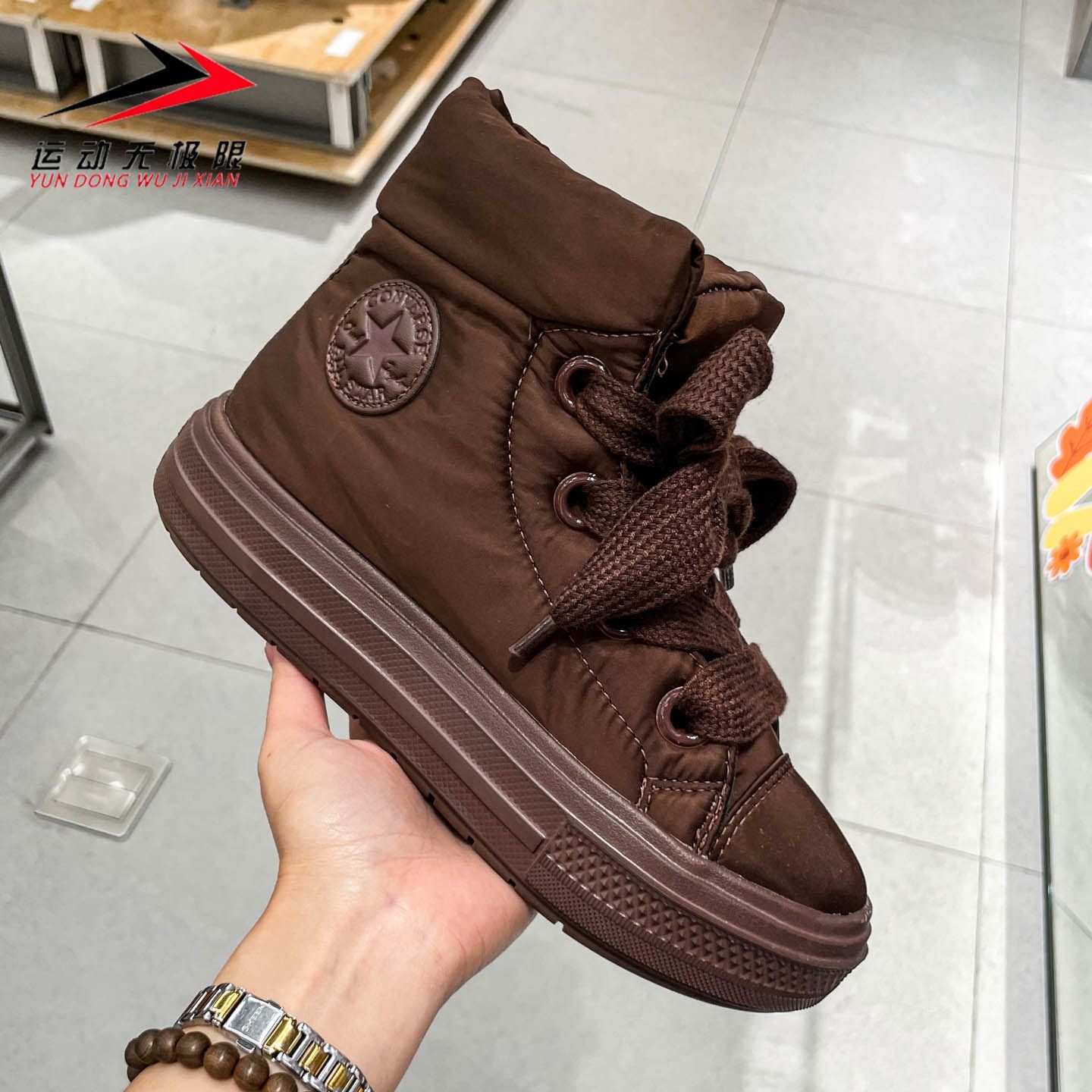 Converse匡威男女鞋2025秋冬新款经典舒适蓬蓬短靴面包鞋 A12940C