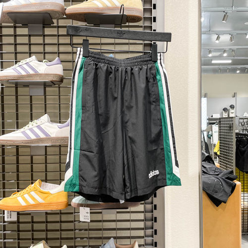 Adidas阿迪达斯三叶草男裤2025秋新款透气速干休闲运动短裤JX3077