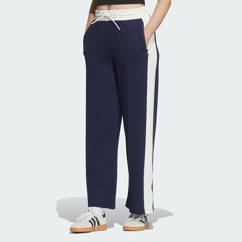 ADIDAS阿迪达斯三叶草女裤2025春新款舒适阔腿休闲运动长裤JM8020