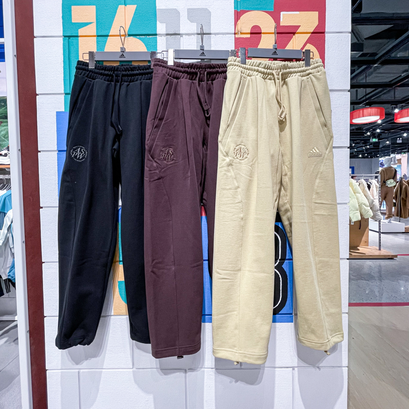 正品阿迪达斯男裤运动直筒长裤