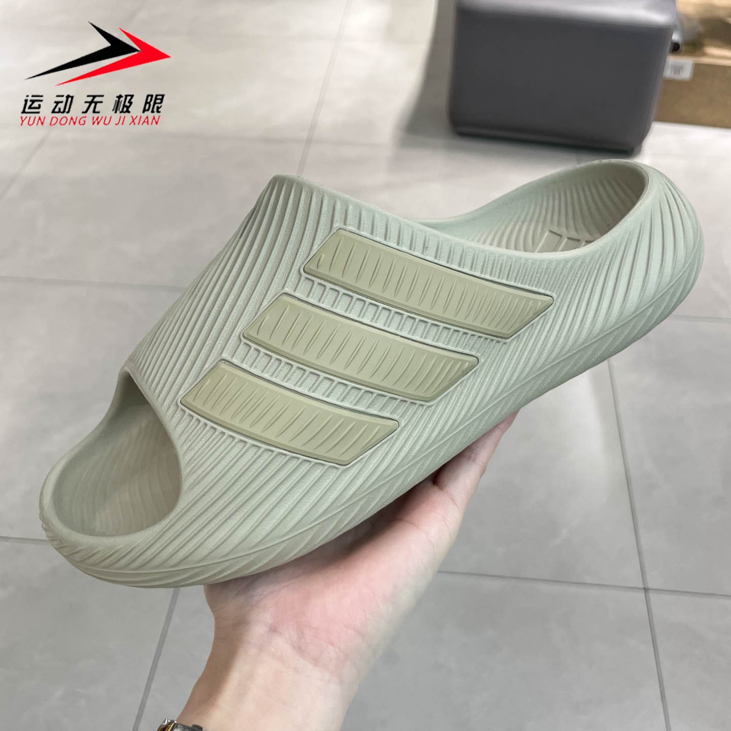 Adidas阿迪达斯男鞋2026夏季运动休闲日常百搭防滑耐磨拖鞋KI0061