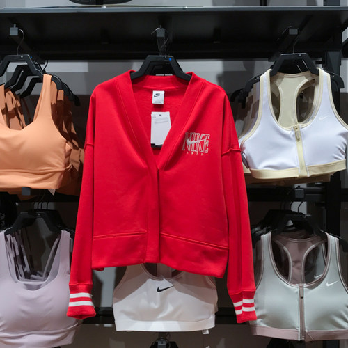 NIKE耐克女装2025春新款宽松加绒开衫运动休闲夹克外套HJ0947-657