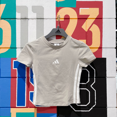 ADIDAS阿迪达斯女装2025夏季新款纯色百搭运动短款短袖T恤 JE1247