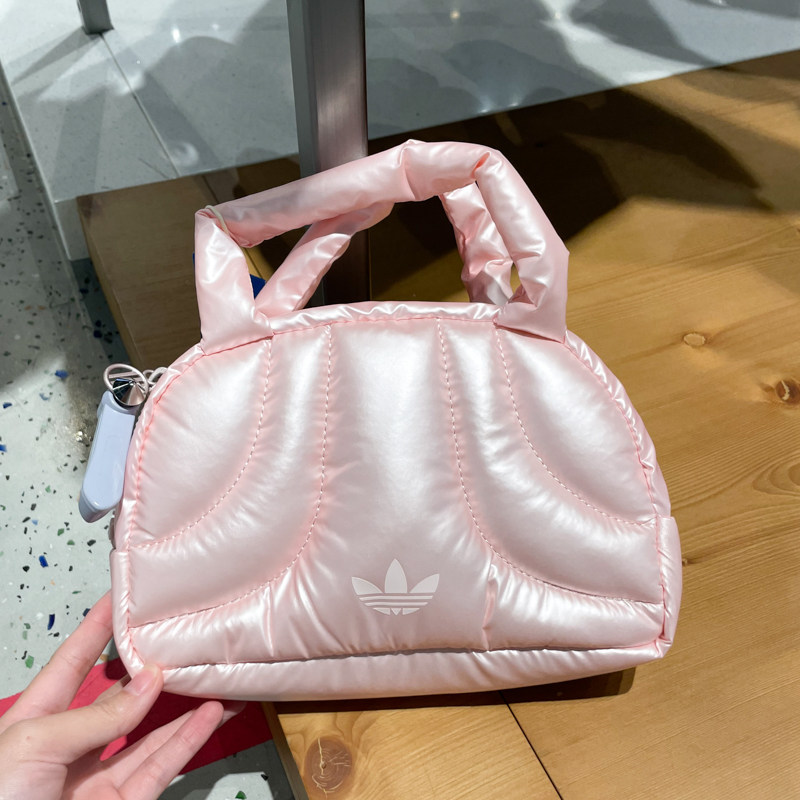 ADIDAS阿迪达斯三叶草男女包2024冬款休闲运动保龄球单肩包IY7040