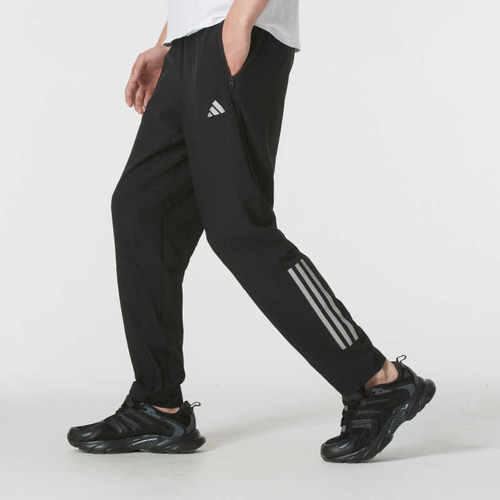 Adidas阿迪达斯男装2025春季新款梭织透气休闲运动跑步长裤IM7484