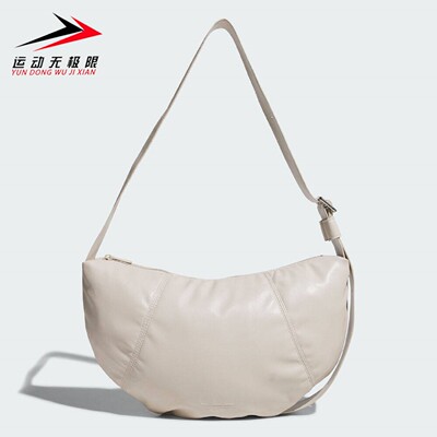阿迪达斯三叶草女子2026新款SPORTY HOBO仿皮运动单肩挎包 KQ7960