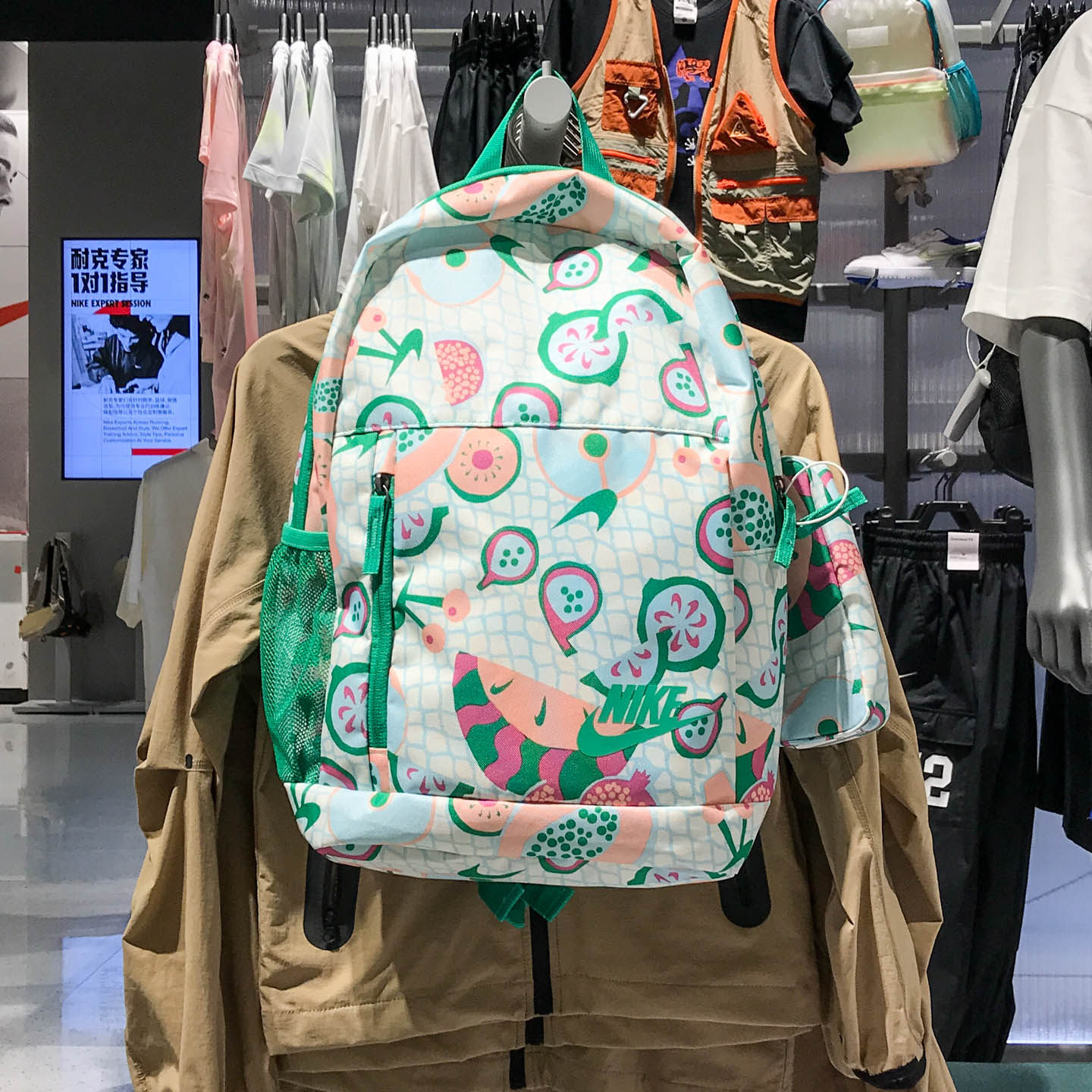 Nike耐克童包2025新新款学生拉链收纳运动休闲双肩背包HM6895-133