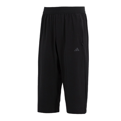 阿迪达斯男裤2024夏新款健身透气速干休闲运动中长裤七分裤IS8024