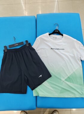 七波辉线下实体夏季新款男童青少年运动中大童两件速干套装32711