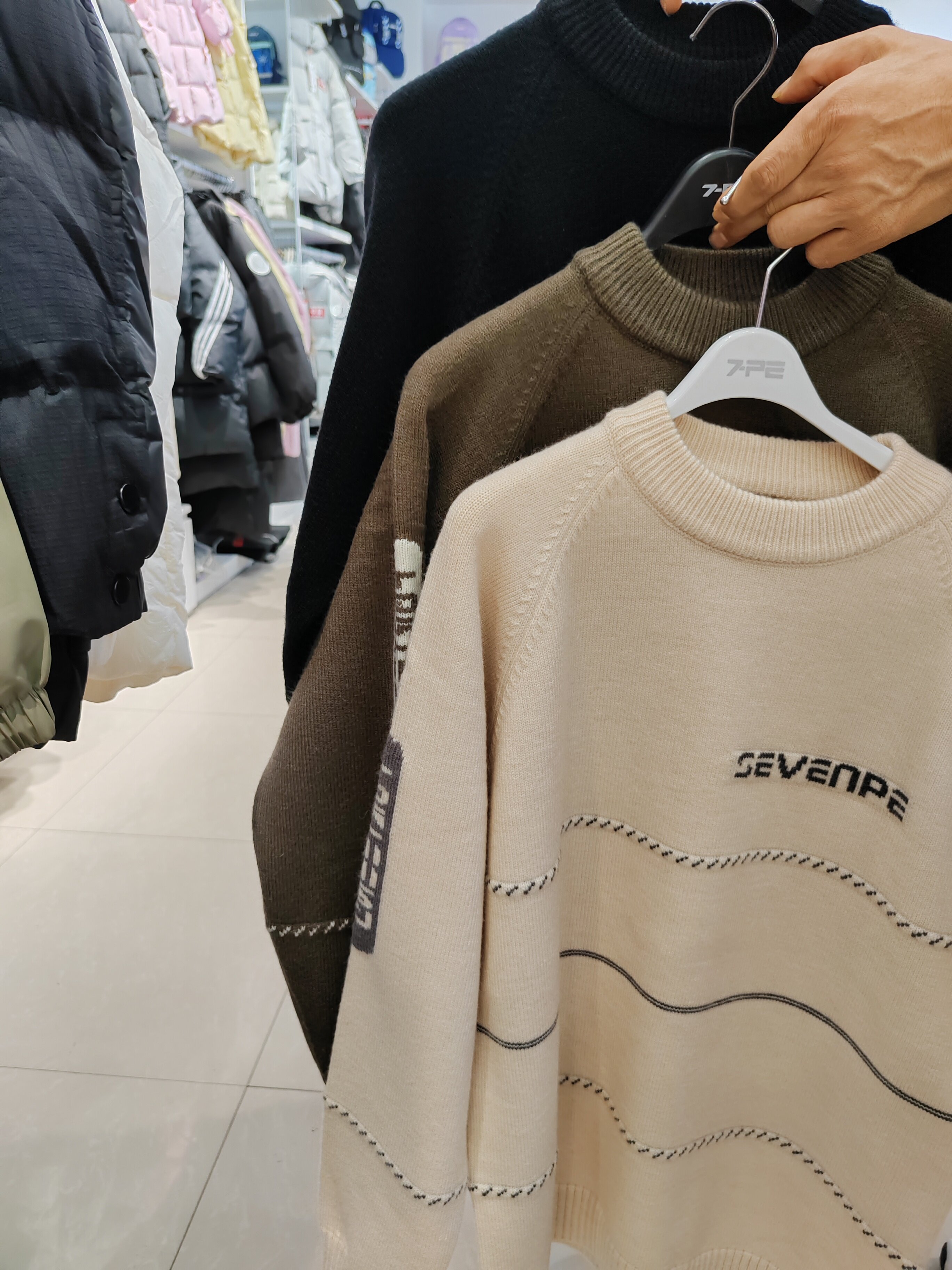 七波辉童装正品青少年毛衣男中大童340971实体店现货冬款圆领毛衣