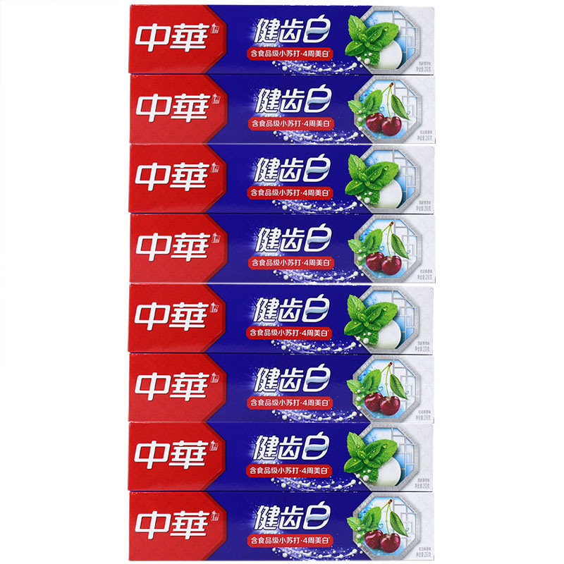 中华健齿白牙膏家庭装支果味和送