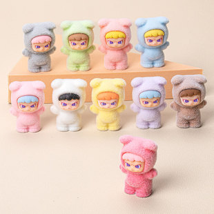 植绒大表姐Dora小兔萌粒盲袋diy配饰钥匙扣挂件桌面摆件潮玩公仔