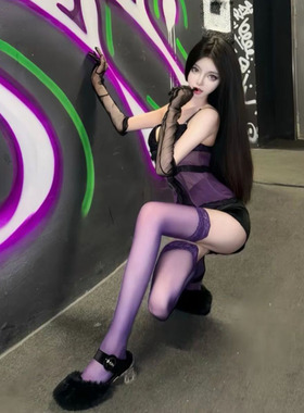 性感纯欲风紫色独特别致抹胸上衣内搭透视诱惑多巴胺百搭吊带女