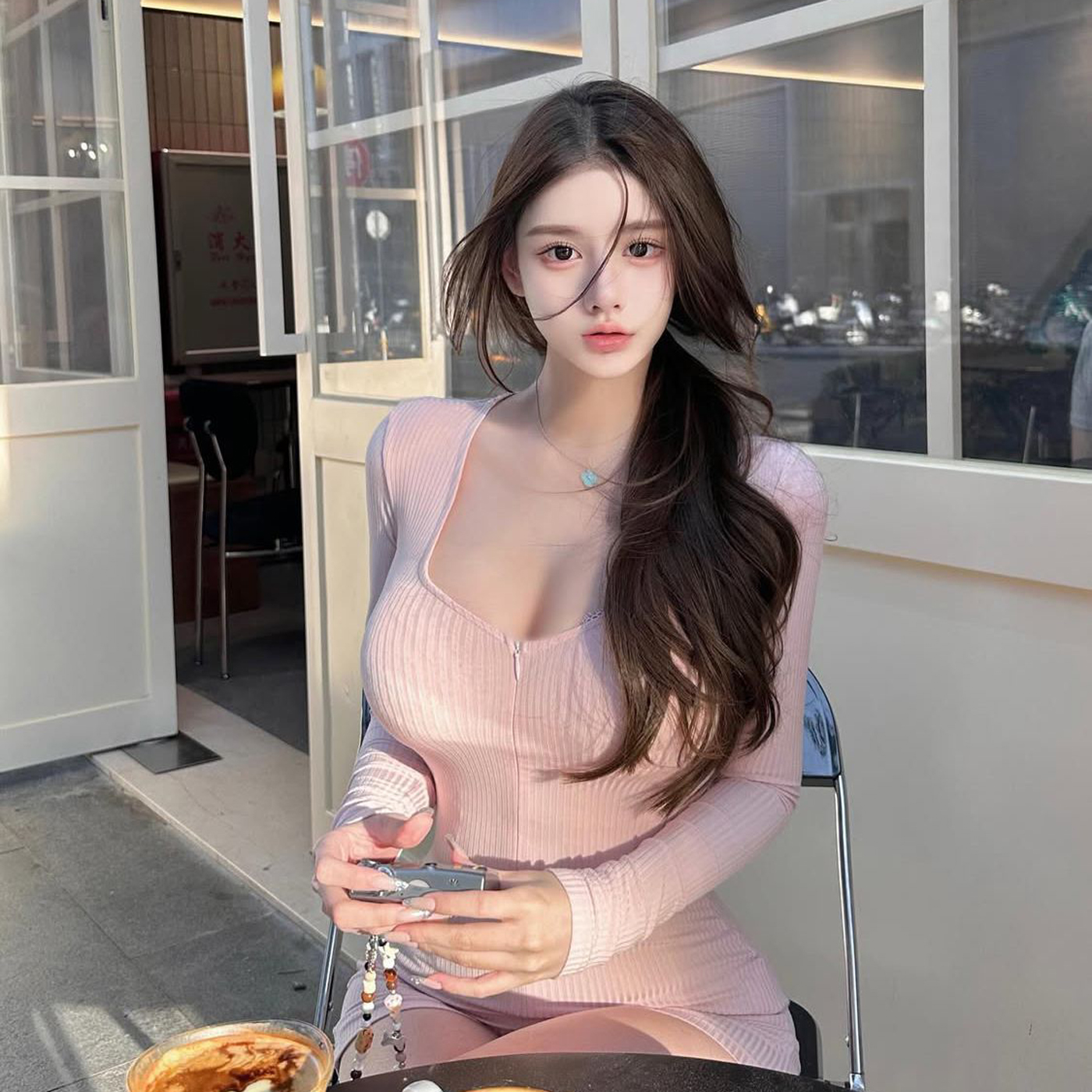 纯欲风性感辣妹针织长袖连体衣女