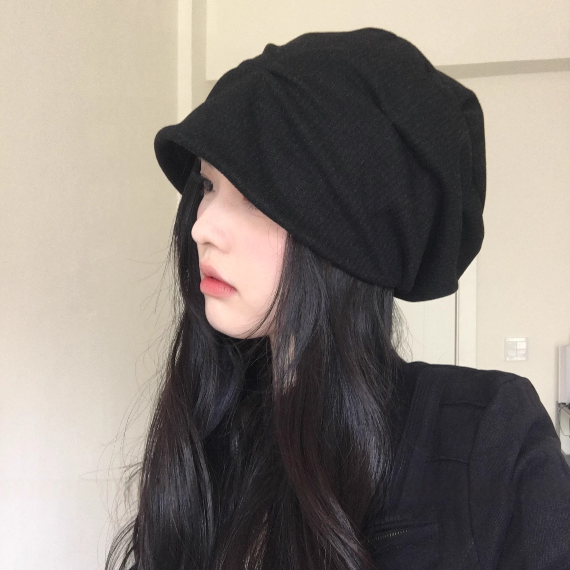 新款复古韩系大头围堆堆帽