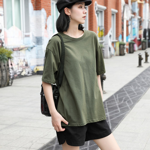 短袖休闲宽松纯棉女t恤上衣夏季