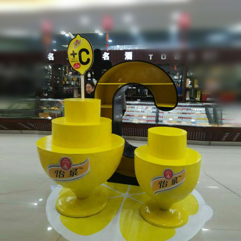 玻璃钢商场超市商品水果造型异形陈列台架展示架堆头工厂定制定做