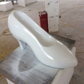 玻璃钢大型女高跟鞋 饰品小品定制定做雕塑 子美陈道具模型橱窗装