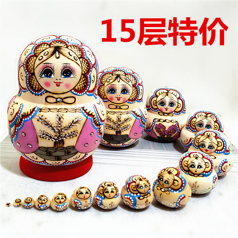 俄罗斯套娃15层纯手工木制品清仓