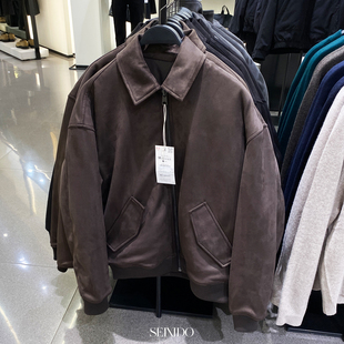 绒面质感拉链棉服宽松夹克外套男6318302 男装 700 秋冬新品 柜549