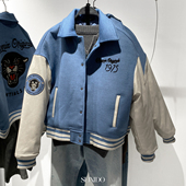 棉服厚外套4575 柜799 420 刺绣夹克4575420 819短款 秋冬男装 美式