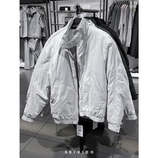 欧美简约立领宽松夹克8281326休闲棉服加厚外套 男装 柜529 秋冬款