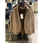 柜299 706 欧美简约休闲外套3548700 秋冬男装 仿麂皮绒面宽松西装