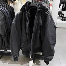 柜699！秋冬男装仿皮草双面穿夹克0993400 800连帽厚外套0993/400