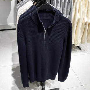 3332300 柜429 欧美简约半高领针织衫 男装 401休闲毛衣男 秋冬新款