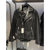 秋冬男装 仿皮斜拉链机车夹克朋克修身 皮衣外套男 柜699 1966 300