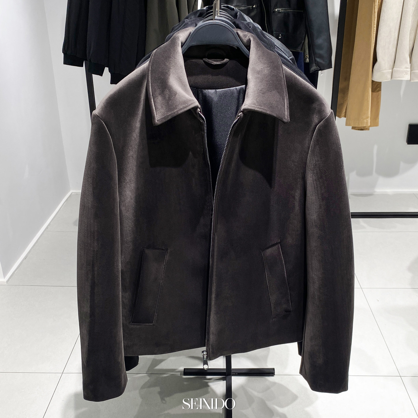 西班牙单！天鹅绒老钱风夹克外套