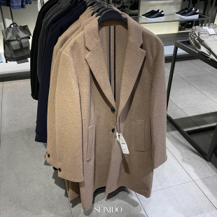 秋冬新品 外套5070100 男装 大衣中长款 706 羊毛呢子混纺修身 柜799