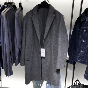 802羊毛混纺外套8281 柜799 毛呢大衣8281104 中长款 104 秋冬男装