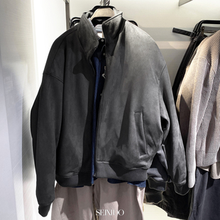 宽松绒面质感夹克6318303 柜549 冬季 男装 303 807棉服厚外套6318