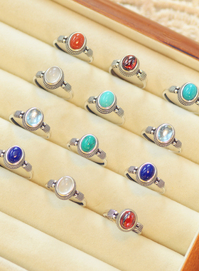 暮城珠宝女纯银复古做旧