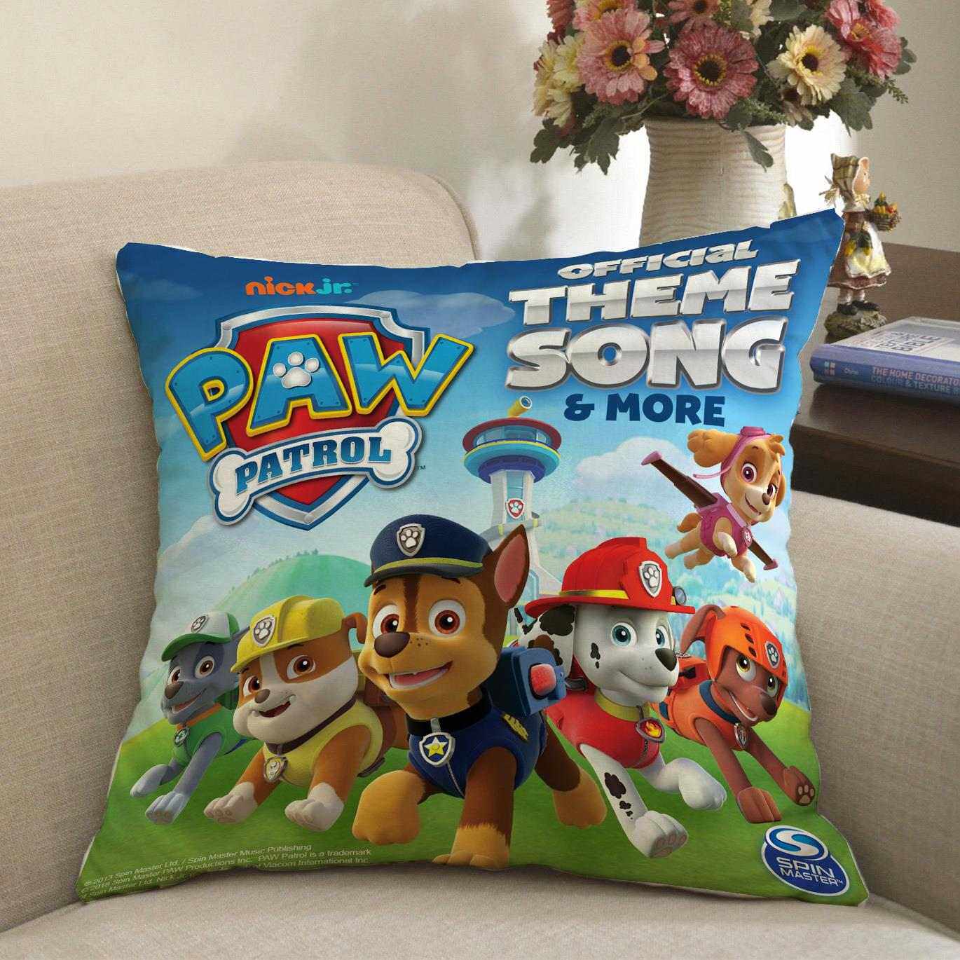 汪汪队立大功抱枕paw patrol毛毛小力阿奇灰灰天天陆马靠垫枕头
