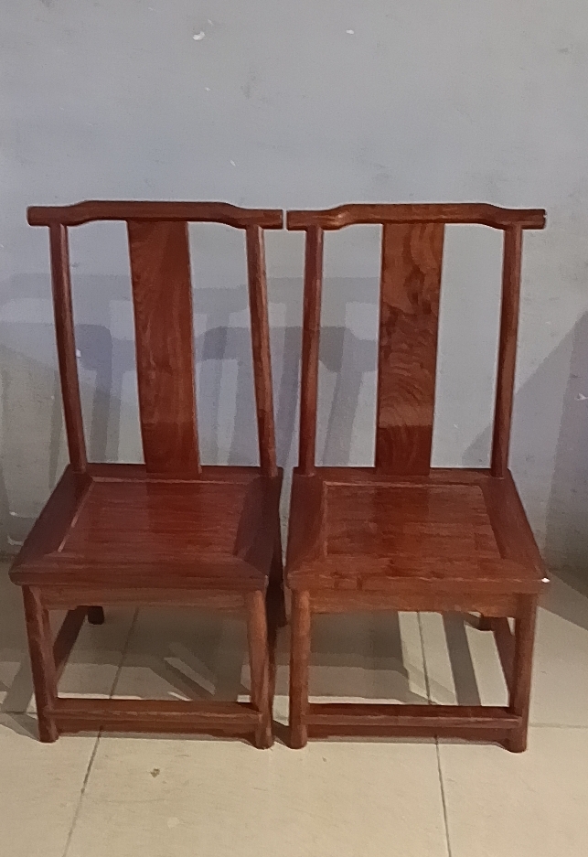 红木椅子官帽椅靠背椅餐椅中式实木椅子刺猬紫檀轻奢家用小椅子椅