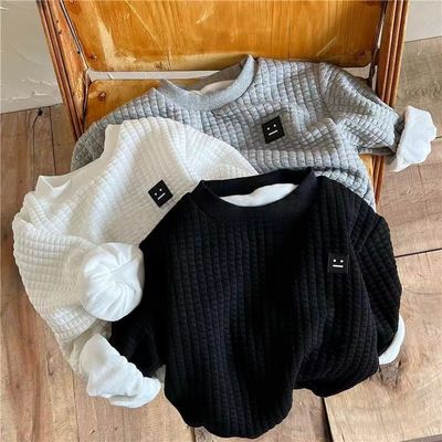 男女童冬季新品加绒加厚打底衫卫衣儿童宝宝时髦童装洋气保暖上衣