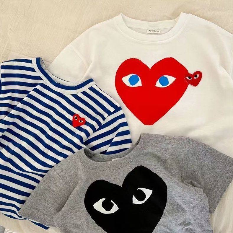 男女童纯棉短袖T恤上衣儿童夏天半袖条纹爱心宝宝韩国童装亲子装,运动/瑜伽/健身/球迷用品,亲子家庭装,淘宝优惠券,粉丝福利购,淘宝优惠卷