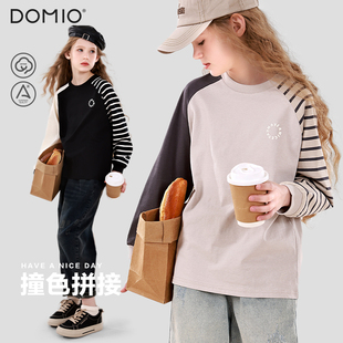 上衣初中生女孩打底衫 新款 大童衣服 T恤青少年儿童春季 女童长袖