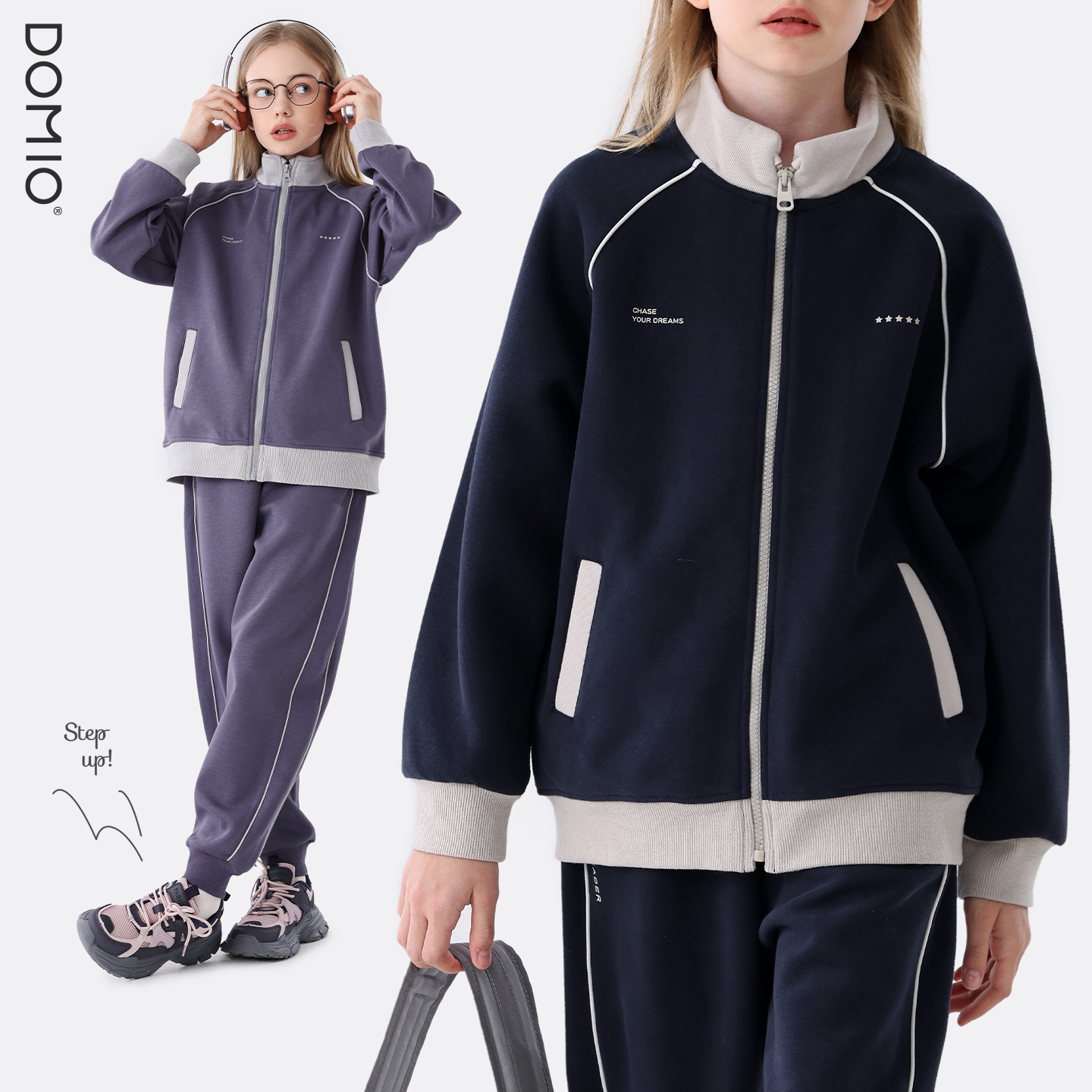 女童套装大童卫衣外套青少年童装