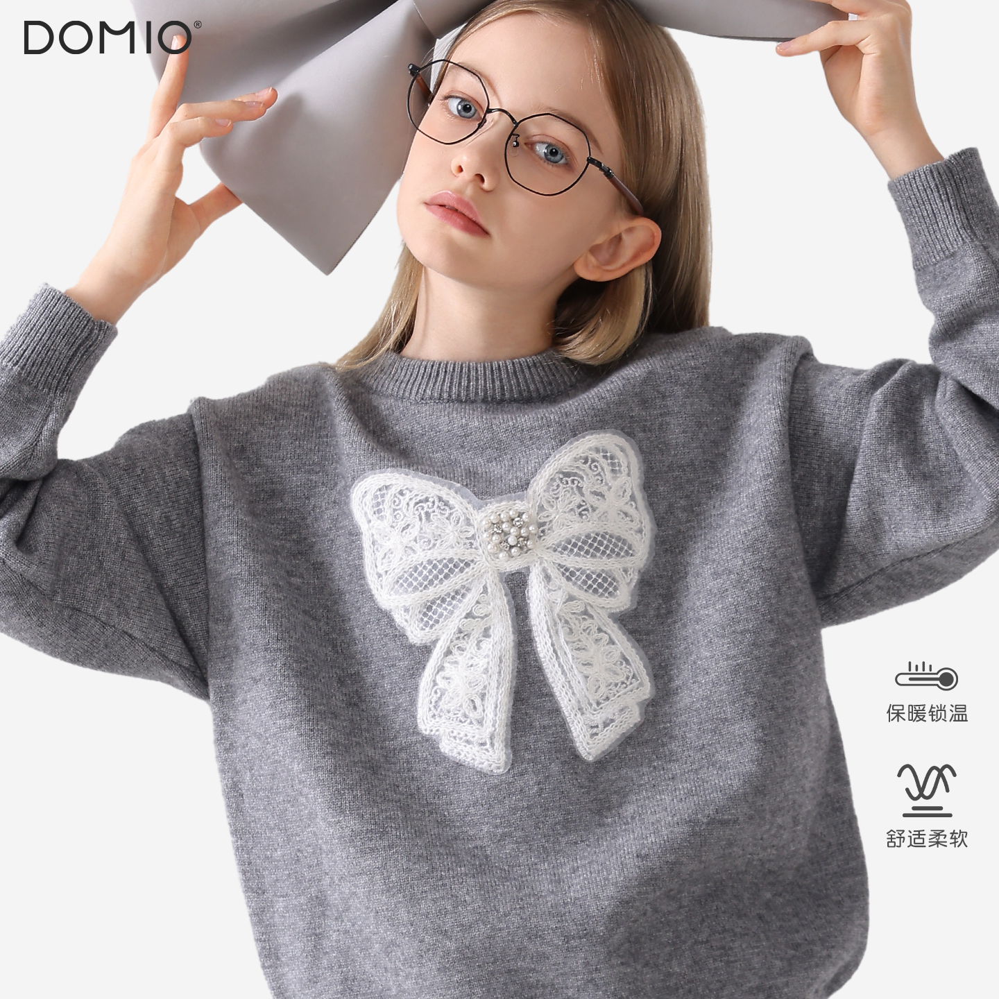 女童毛衣儿童针织衫青少年童装