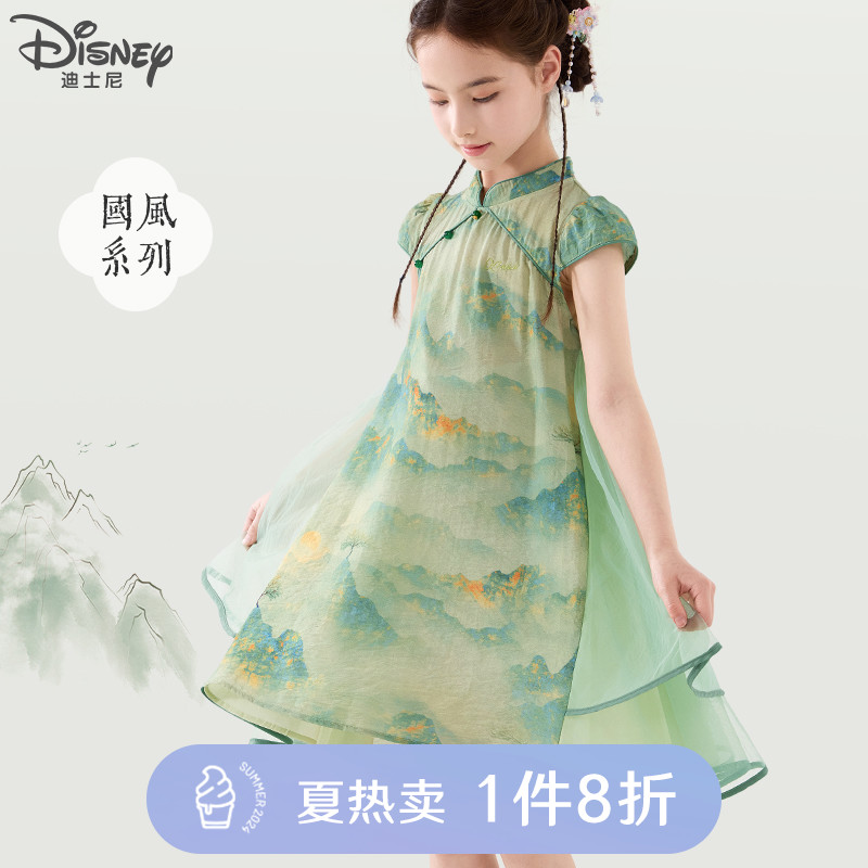 女童连衣裙儿童旗袍裙子汉服夏季新款国风新中式公主裙中大童夏装