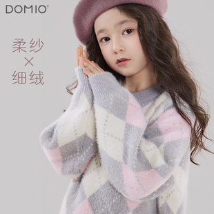 女童毛衣秋冬新款亲子针织打底衫中大童时尚上衣儿童毛线衣冬装