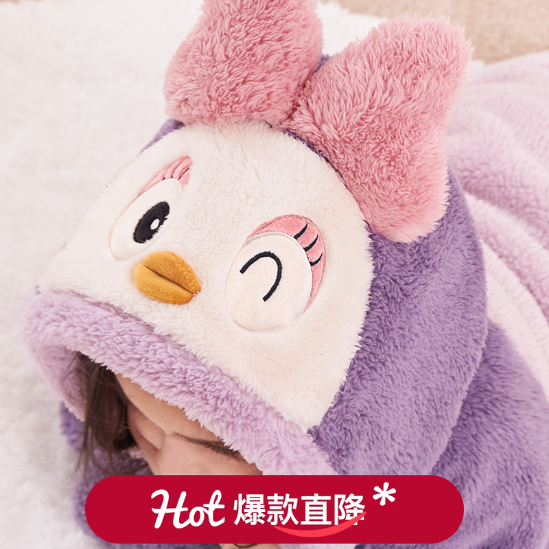 儿童睡袍女童睡衣秋冬大童加厚款