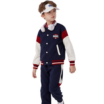 男童运动套装儿童秋冬装新款棒球服外套中大童休闲裤子洋气童装