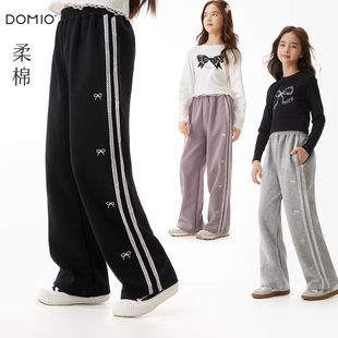 女童裤子春季2026新款儿童直筒阔腿裤大童青少年休闲长裤洋气童装