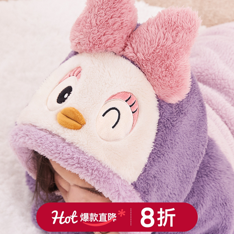 儿童睡袍女童睡衣秋冬大童加厚款