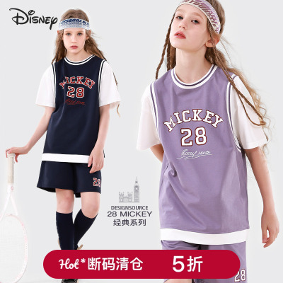 迪士尼女童套装大童运动篮球服